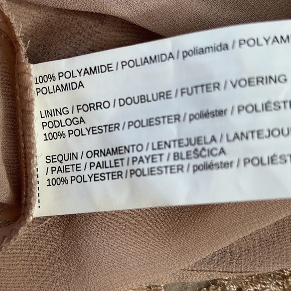 Mango | Sheer Sequin Mini Dress with 3/4 Flared Sleeves - Picture 6 of 13